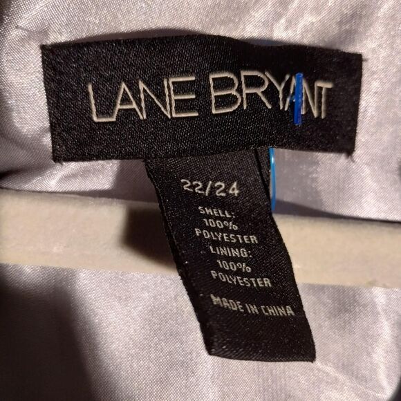 Lane Bryant Sheer Embroidered Wrap Blouse – Black & White Baroque Print - Picture 3 of 5